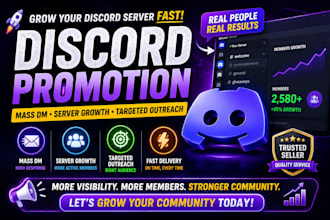 do discord promotion, discord mass dm, server promotion, and grow your community