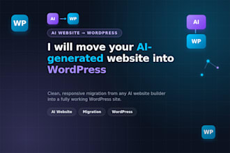 transfer your ai generated website into wordpress