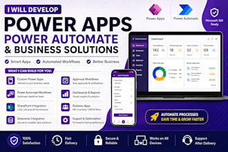 develop microsoft power apps, power automate, sharepoint, dataverse