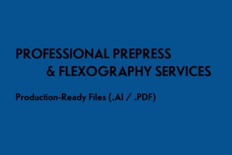 do professional prepress and packaging layout for flexography