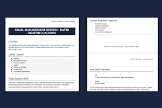 be your virtual assistant for email and calendar management