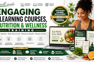 create elearning course content, nutrition and wellness training