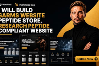 build sarms website peptide store research peptide compliant website