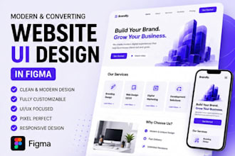 design a modern website UI in figma