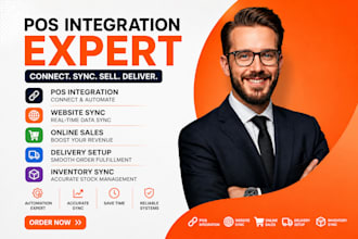 pos integration, website sync, online sales, delivery setup, inventory sync