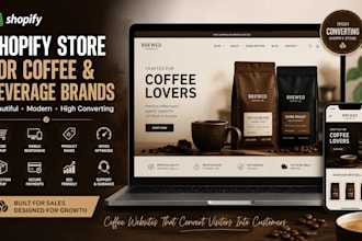 setup shopify ecommerce store shopify coffee and beverages website design
