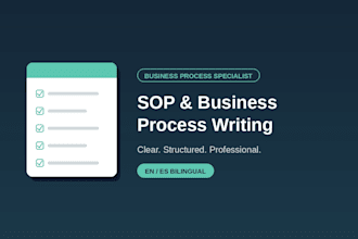 write sops and business process documentation