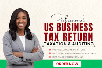 prepare and file US tax return 1040, 1065, 1120, 1099, fbar and boi report