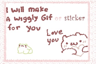 make a cute wiggly sticker for you