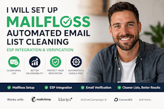 set up mailfloss automated email list cleaning esp integration and verification