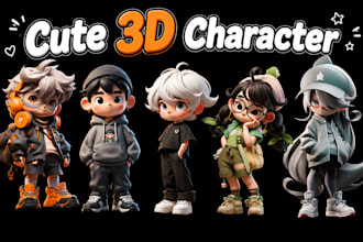 create cute or stylized 3d model for you