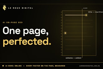 optimize one web page for SEO with ai on page and schema