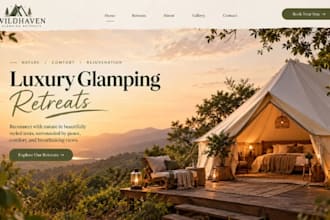 build squarespace camping glamping retreat center website spa resort wellness