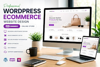 create wordpress ecommerce website, woocommerce online store design
