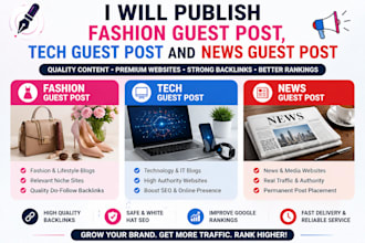 publish fashion guest post, tech guest post and news guest post