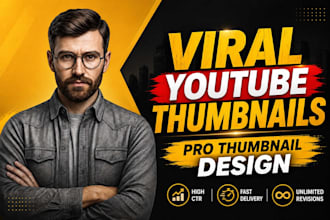 design professional youtube thumbnails and canva banners