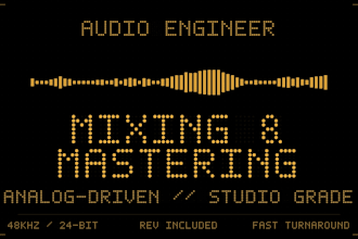 professionally mix and master your song for streaming platforms