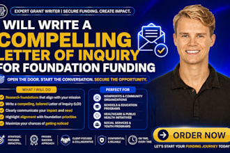 write a compelling letter of inquiry for foundation funding
