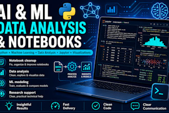 help with ai machine learning data analysis and python notebooks
