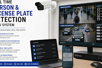 real time person and license plate detection cctv system