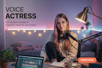 record a warm female voice over for audiobooks podcasts and elearning