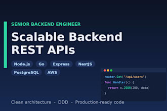 develop scalable backend rest apis with nodejs and golang
