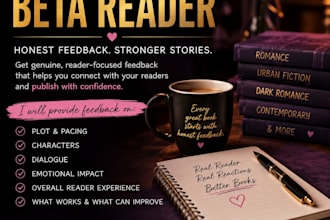 professionally beta read your manuscript