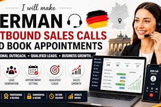make german outbound sales calls and book appointments