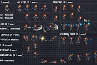 design pixel art sprite sheet pixel art animation pixel art character game art