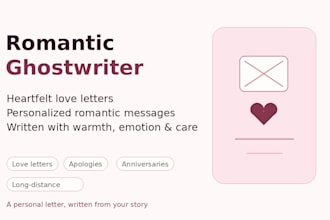 be your romantic ghostwriter for a heartfelt love letter