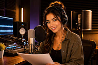 be your female voice actor for commercials narration and explainer videos