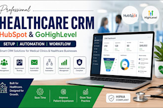 setup healthcare medical CRM hubspot gohighlevel automation and workflows