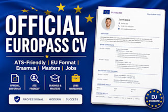 create a professional europass CV and cover letter