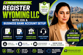register wyoming llc with ein and business bank account setup