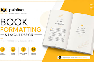 do book formatting and layout design for print and kindle