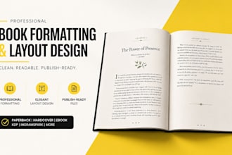 do book formatting and layout design for print and kindle