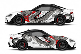 design professional car wrap, van wrap, truck wrap and vehicle branding