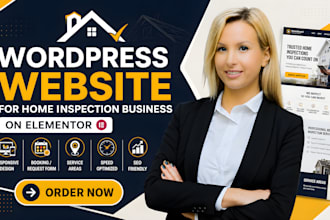 design wordpress website for home inspection business on elementor