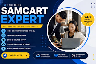 do your thrivecart samcart sales funnel, online course, samcart landing page