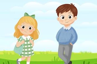 illustrate children book watercolor storybook art