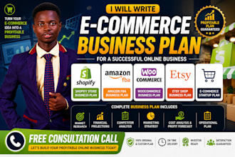 shopify store amazon fba woocommerce etsy shop business plan ecommerce startup