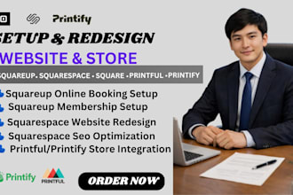 setup square squareup online boooking redesign squarespace seo website pod store