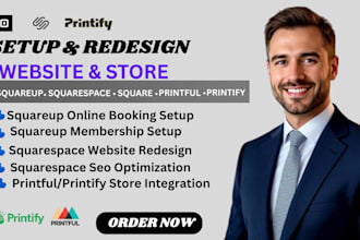 setup square squareup online boooking redesign squarespace seo website pod store