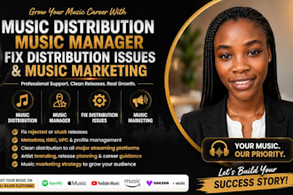 music distribution, music manager, fix distribution issues and music marketing