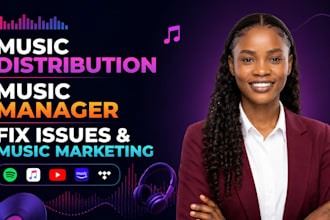 music distribution, music manager, fix distribution issues and music marketing