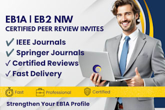 provide ieee and springer journal peer review invites and certificates for eb1