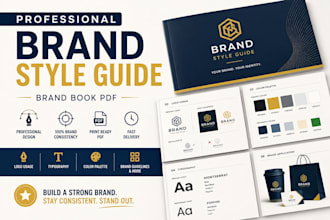 create a professional brand style guide and branding kit PDF