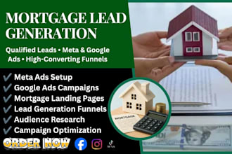 generate mortgage leads, business loan leads, mca leads, mortgage landing page