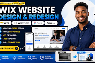 redesign wix website, wix website design, wix studio expert, seo website