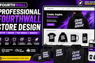 setup fourth wall store design fourthwall merch pod design fourthwall website
